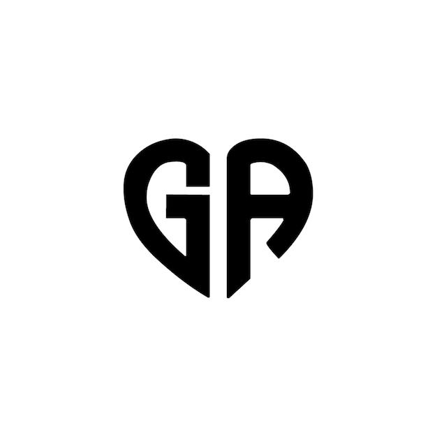 GA monograma logotipo diseño carta texto nombre símbolo monocromo logotipo alfabeto carácter simple logotipo