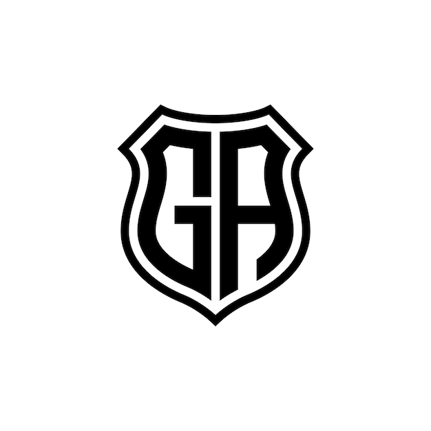 GA monograma logotipo diseño carta texto nombre símbolo monocromo logotipo alfabeto carácter simple logotipo
