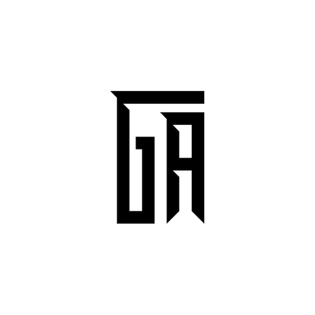 GA monograma logotipo diseño carta texto nombre símbolo monocromo logotipo alfabeto carácter simple logotipo