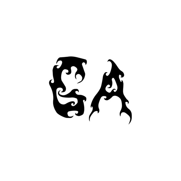 GA monograma logotipo diseño carta texto nombre símbolo monocromo logotipo alfabeto carácter simple logotipo