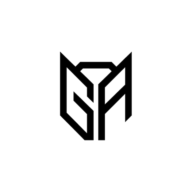 GA monograma logotipo diseño carta texto nombre símbolo monocromo logotipo alfabeto carácter simple logotipo
