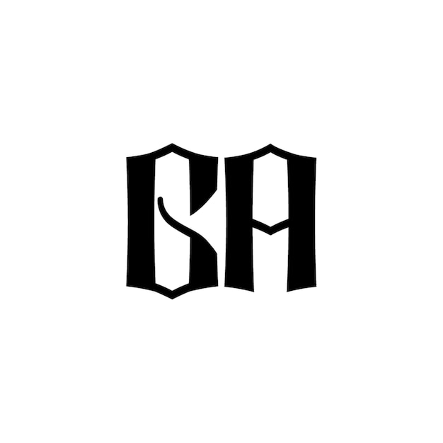 GA monograma logotipo diseño carta texto nombre símbolo monocromo logotipo alfabeto carácter simple logotipo