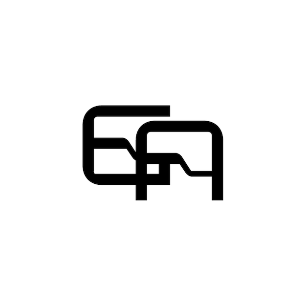 GA monograma logotipo diseño carta texto nombre símbolo monocromo logotipo alfabeto carácter simple logotipo