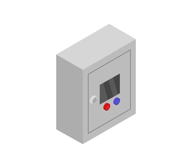 Gabinete de panel eléctrico isométrico