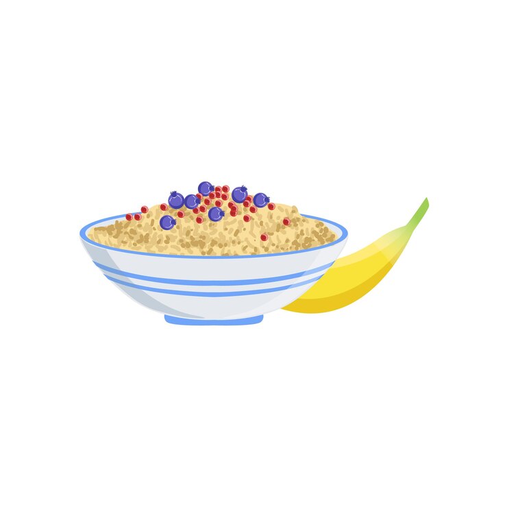 Vector gachas de avena cocina europea elemento del menú de alimentos ilustración detallada
