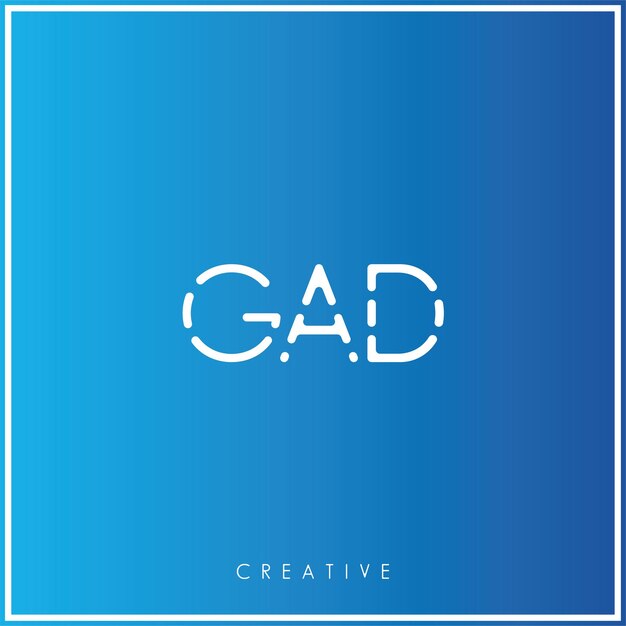 GAD Premium Vector último diseño de logotipo diseño creativo logotipo vector ilustración monograma logotipo mínimo