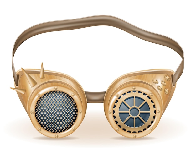 Gafas de estilo retro steampunk ilustración vectorial