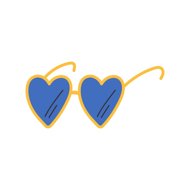 Gafas en forma de corazón Símbolo de amor romance Diseño para el Día de San Valentín