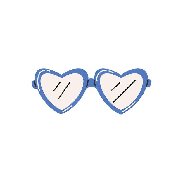 Gafas en forma de corazón Símbolo de amor romance Diseño para el Día de San Valentín