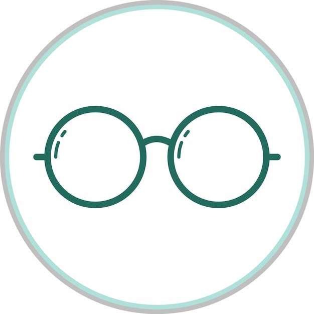 Gafas icono de moda clásico abstracto hermosa ilustración vectorial diseño de obras de arte coloridas