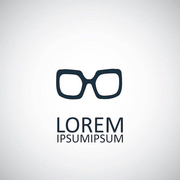 Gafas icono negro aislado logoxA