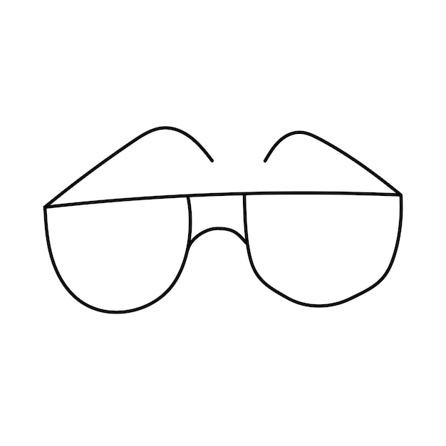 Gafas Ilustración vectorial en estilo doodle aislada sobre fondo blanco