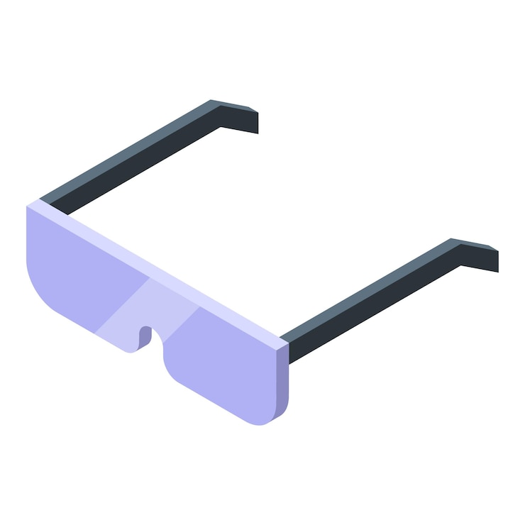 Vector gafas inteligentes modernas que presentan una experiencia de realidad aumentada