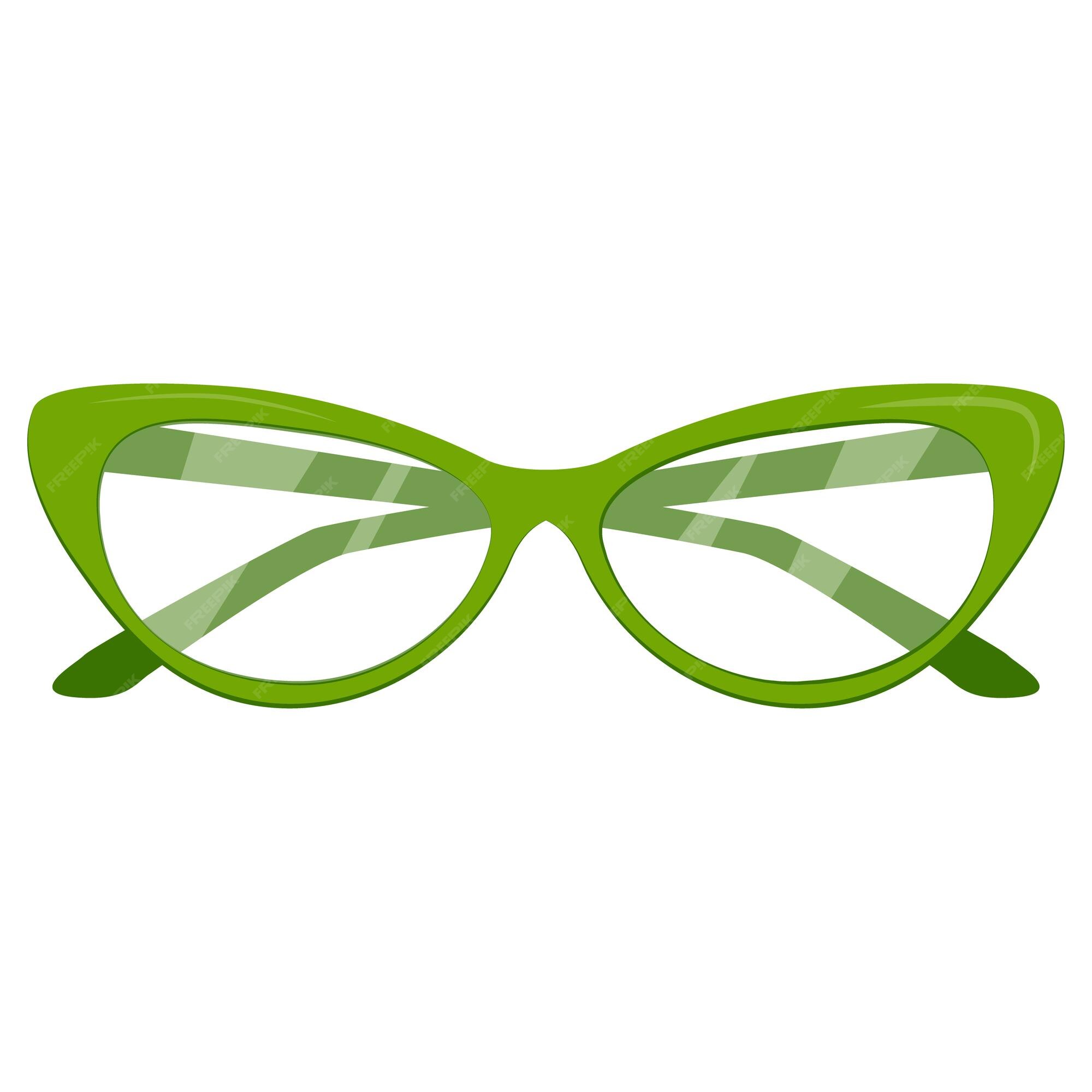 Gafas de verdes | Vector Premium