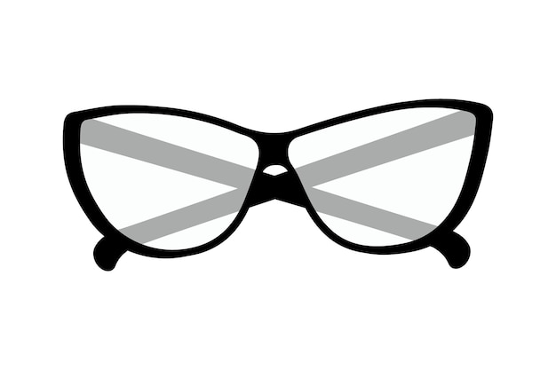 Gafas con montura negra y lentes transparentes Feliz día del hombre con gafas Icono de pegatina Aislar EPS