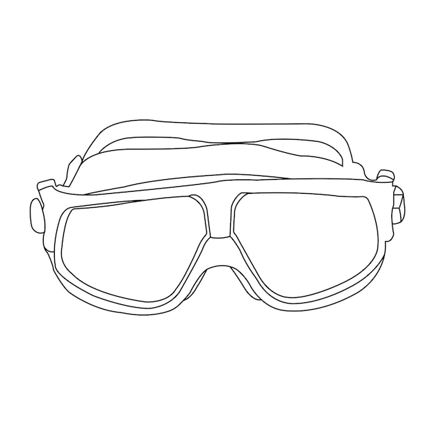 Gafas de natación icono ilustración vectorial diseño de símbolos