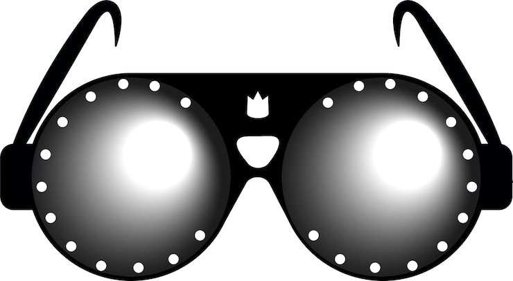 Vector gafas en negro