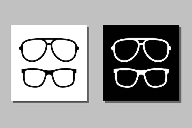 gafas ocular geek nerd visión silueta diseño vector