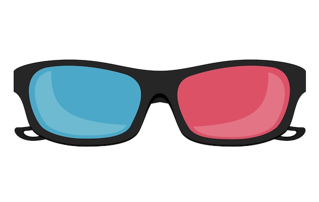 Gafas de papel 3d ilustración vectorial de stock