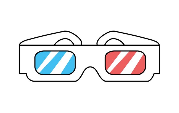 gafas de papel de cine en 3D