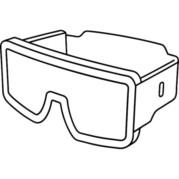 gafas de realidad virtual contorno libro de colorear página línea arte ilustración dibujo digital
