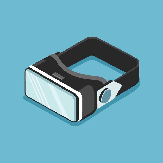 Gafas de realidad virtual Isometría Vector Ilustración isométrica Ilustración de gafas VR negras
