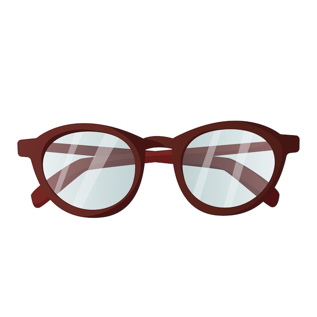 Las gafas redondas antiguas con marco rojo y lentes transparentes son un accesorio elegante para un aspecto elegante
