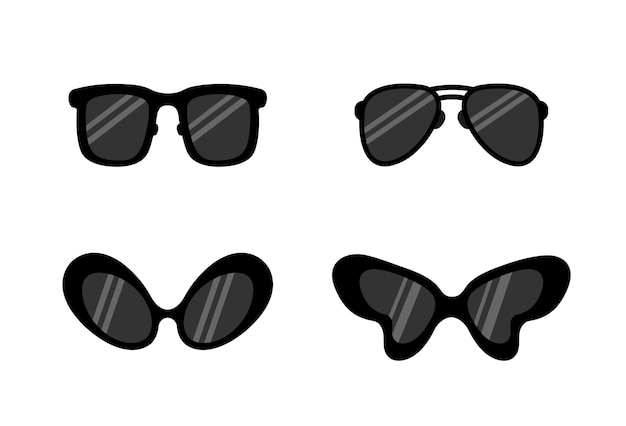 Gafas Retro Gafas de sol de diferentes formas en estilo plano Aviador Mariposa de gran tamaño Viajero