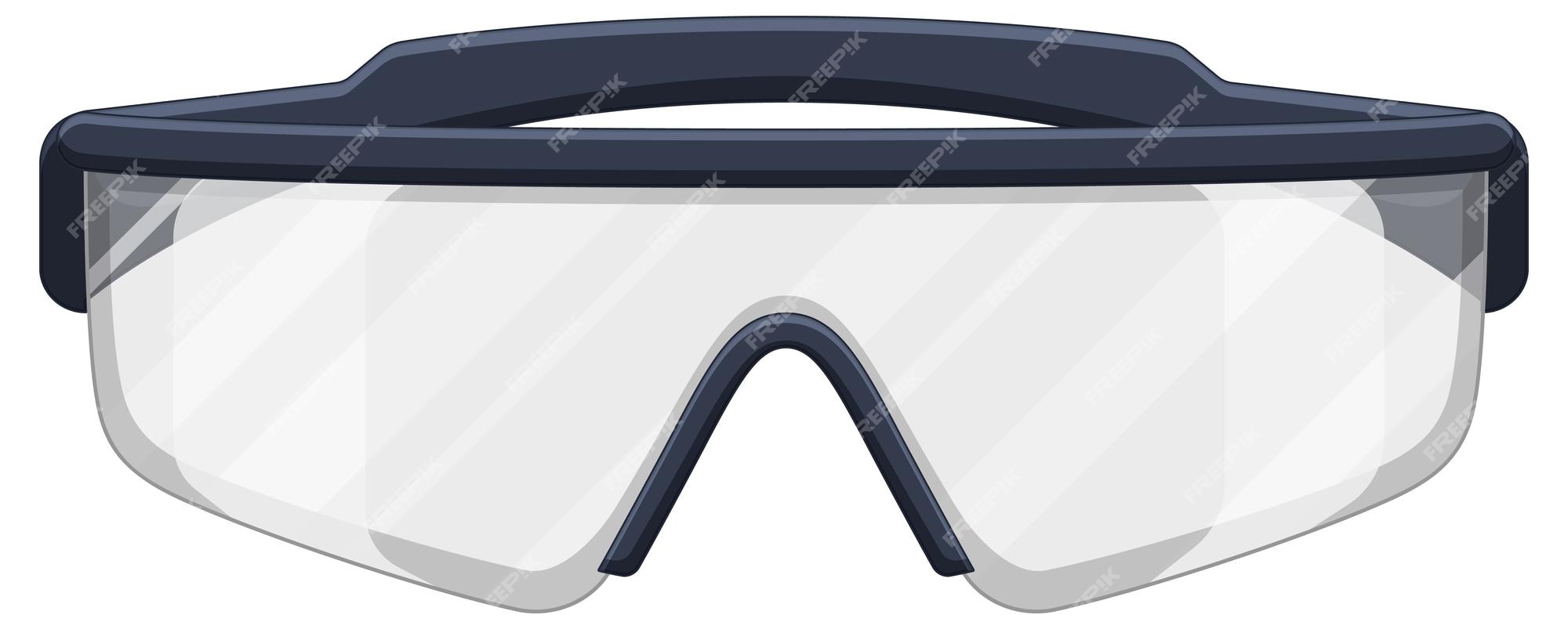 Gafas de seguridad fondo blanco. Vector