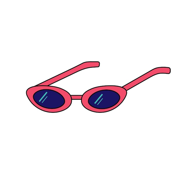 Gafas de sol al estilo garabato. Ilustración vectorial.