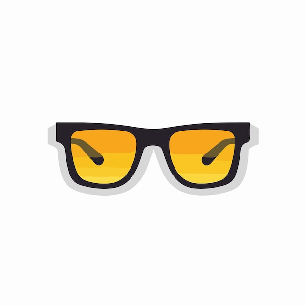 Unas gafas de sol amarillas con la palabra gafas de sol