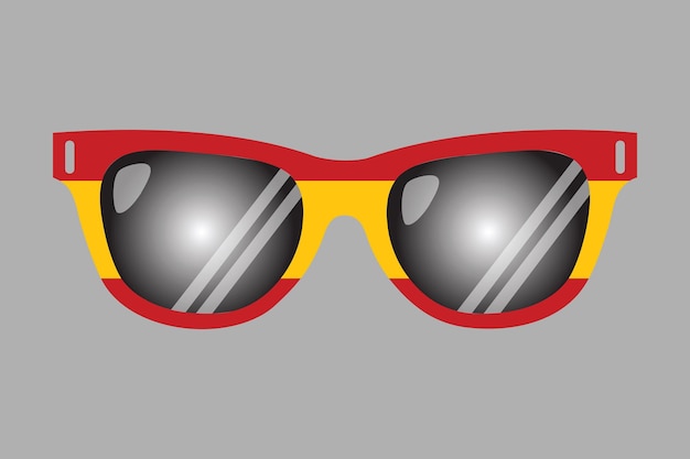 Gafas de sol con bandera de España Gráfico vectorial de la bandera de España