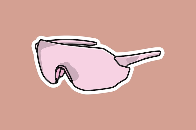 Gafas de sol brillantes de verano Adhesivo con ilustración vectorial de forma de nuevo estilo Objeto de gafas de verano