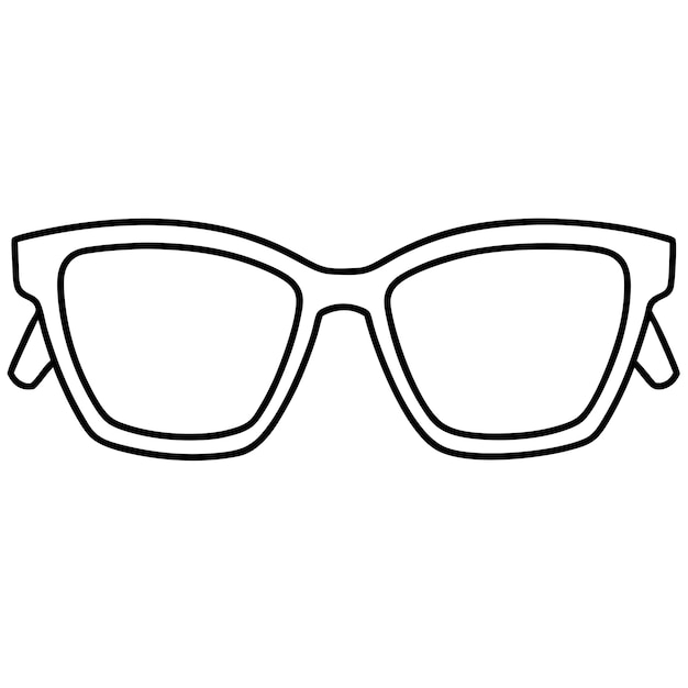gafas de sol contorno libro de colorear página dibujo de arte de línea