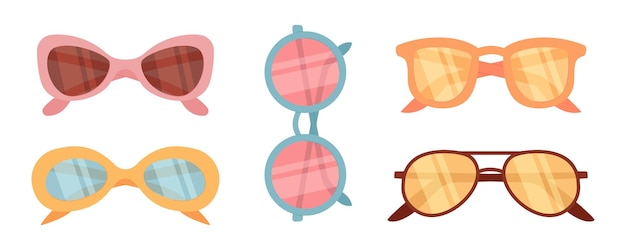 Gafas de sol de dibujos animados para protección solar UV pantalla solar plana colección de gafas de diseño creativo ojo