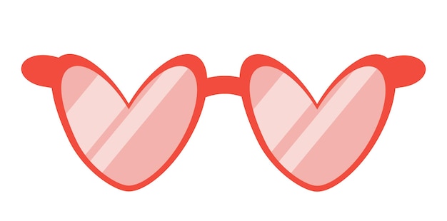 Gafas de sol en forma de corazón gafas de sol con clipart vectorial