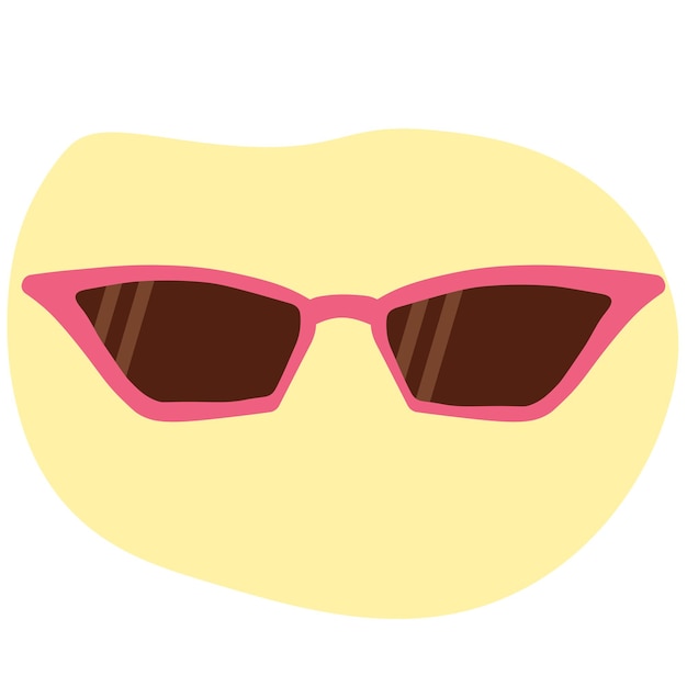Gafas de sol con marcos rosas y lentes negros Ilustración vectorial en estilo plano
