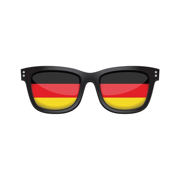 Gafas de sol de moda con la bandera nacional de Alemania