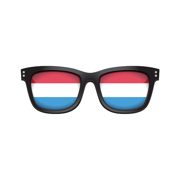 Gafas de sol de moda con la bandera nacional de Luxemburgo