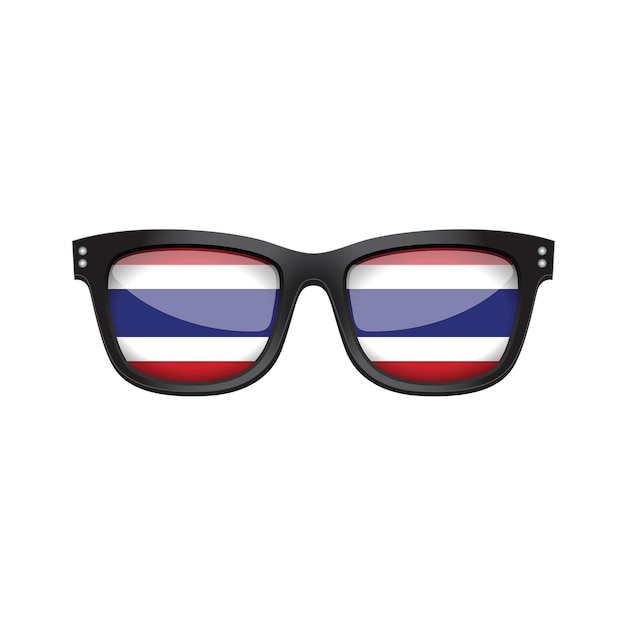 Gafas de sol de moda de la bandera nacional de tailandia