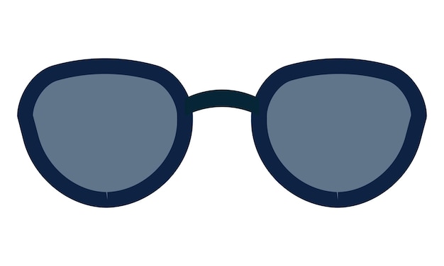 Gafas de sol negras de estilo plano dibujadas a mano