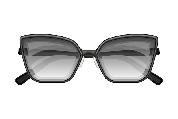 Gafas de sol o tonos de forma rectangular como ilustración vectorial de gafas de protección
