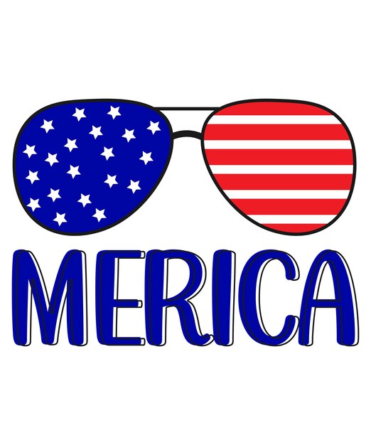 Gafas de sol patrióticas Merica día de la independencia