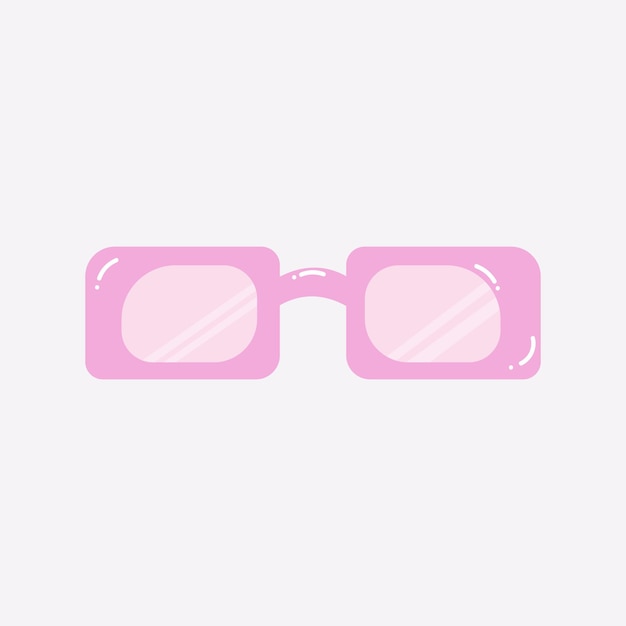 Gafas de sol retro dibujadas a mano con una ilustración de moda