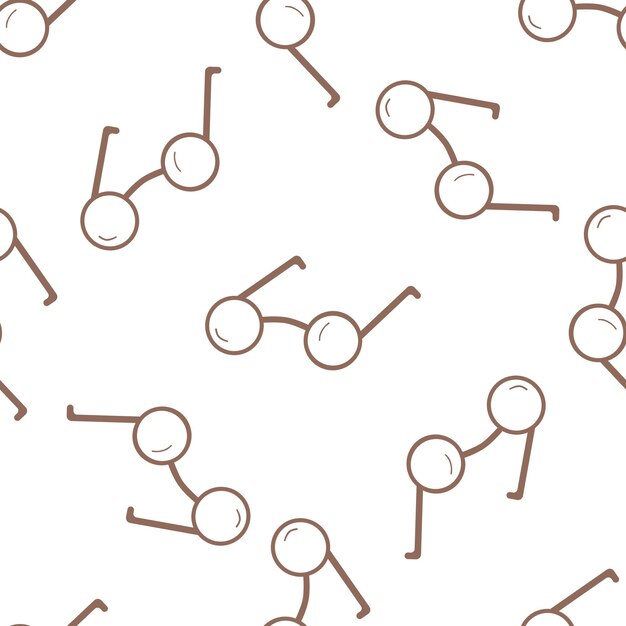 gafas de sol véase accesorio vector patrón marrón texto de fondo ilustración vectorial