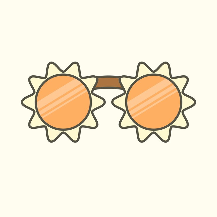 Vector gafas de sol vector de diseño plano para la temporada de verano