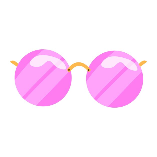 Gafas de sol verano diseño plano vector ilustración anteojos dibujos animados estilo retro gafas de sol