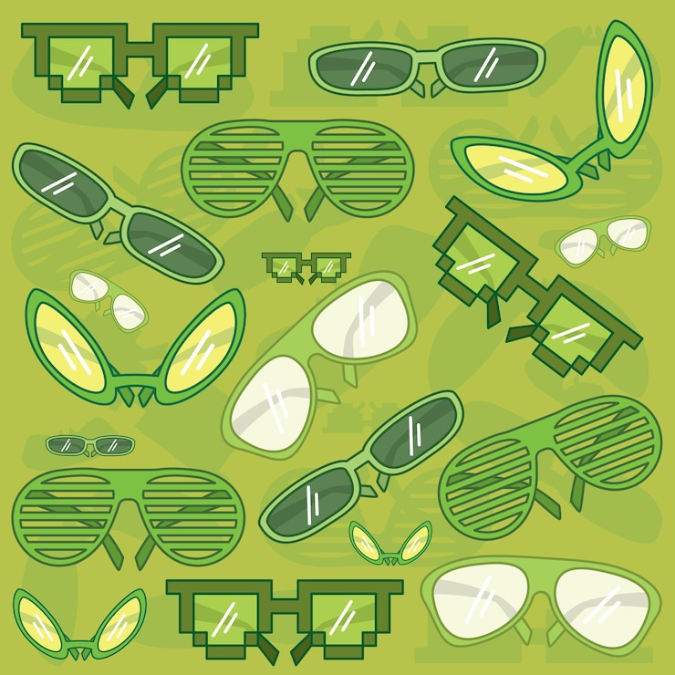 Vector gafas de tendencia sin fisuras de fondo ilustración vectorial