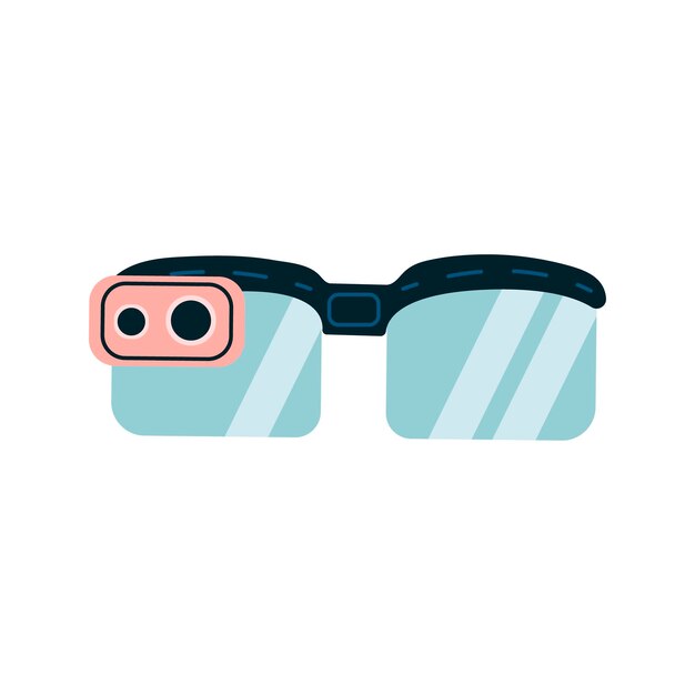 Gafas VR o casco de realidad virtual Gafas de realidad aumentada Vr auriculares ilustración vectorial