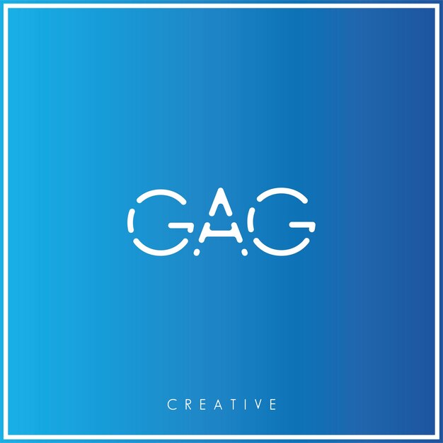 GAG Premium Vector último diseño de logotipo diseño creativo logotipo vector ilustración monograma logotipo mínimo